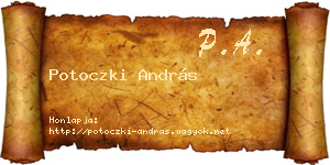 Potoczki András névjegykártya