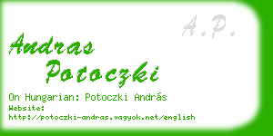 andras potoczki business card
